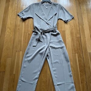 NWT- ASOS DESIGN Petite Wrap Jumpsuit With Self Belt - size 4